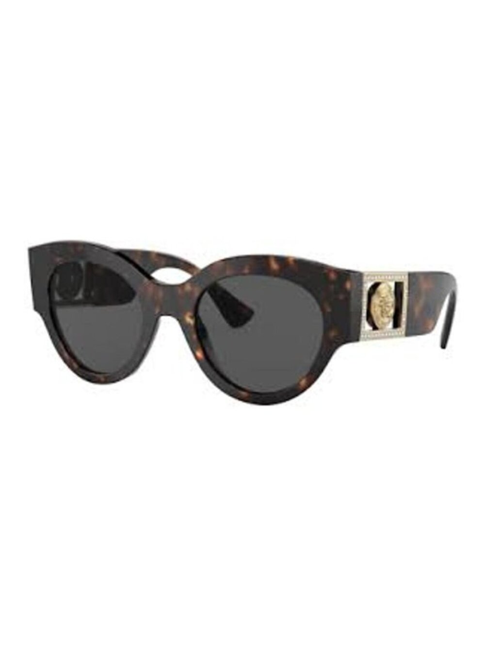 Versace Dark Grey Round Ladies Sunglasses - Picture 1 of 2